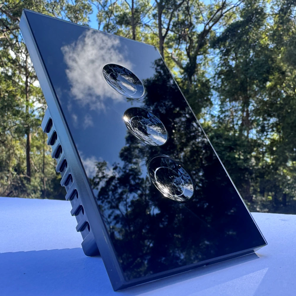 Black EyZEE® premium glass smart wall switch